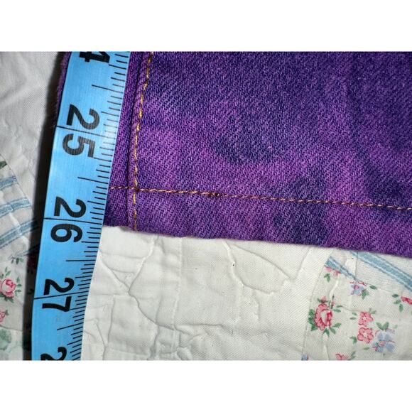 VINTAGE PURPLE LEVI'S 5O1 JEANS BOHO CLASSIC - Picture 8 of 9